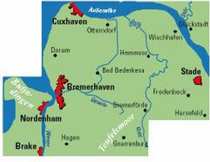 Blattschnitt ADFC Fahrradkarte Cixhaven Regionalkarte